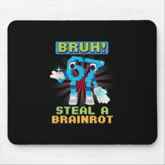Funny Pixel Meme Bruh 67 Steal A Brainrot  Mouse Mat