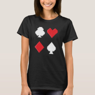 Funny Pixel Poker Cards Player Spades  Game Playin T-Shirt