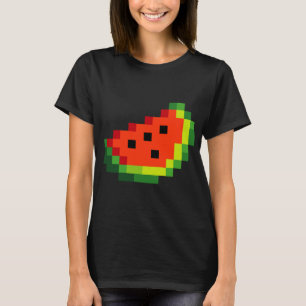 Funny Pixel Watermelon - Retro 8 - Bit Arcade Game T-Shirt