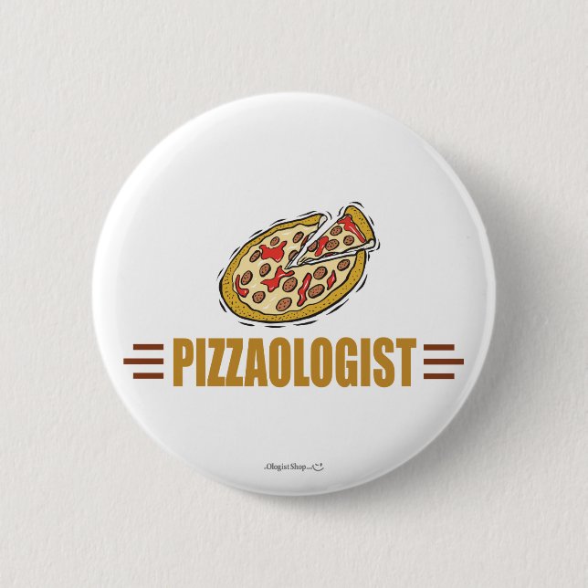 Funny Pizza 6 Cm Round Badge (Front)