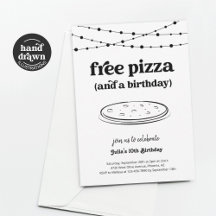 Funny Pizza Birthday Party Invitation