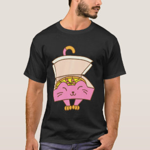 Funny Pizza Box Cat  Cool Italian Food Kitten Love T-Shirt