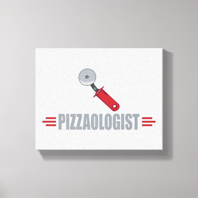 Funny Pizza Canvas Print (Front)