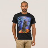 Funny Pizza Cat Rainbow Space T-Shirt (Front Full)