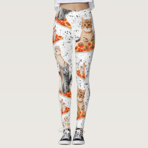Funny Pizza Cats - Cute Pizza Hamster Leggings