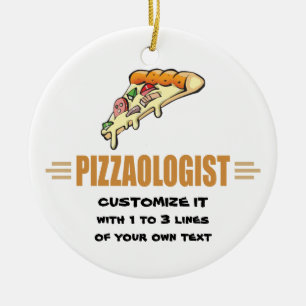 Funny Pizza Ceramic Tree Decoration