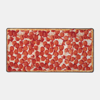 Funny Pizza Cheese Pepperoni Humour Humourous Fun Desk Mat