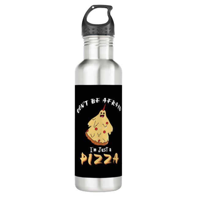 Funny Pizza Costume Halloween Party 710 Ml Water Bottle (Front)