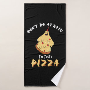 Funny Pizza Costume Halloween Party Bath Towel