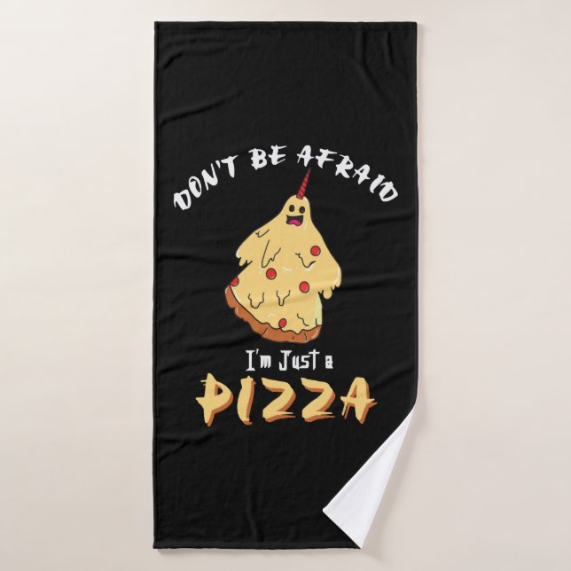 Funny Pizza Costume Halloween Party Bath Towel (Bath Towel)