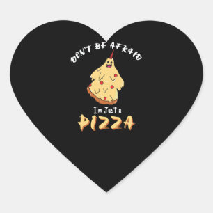 Funny Pizza Costume Halloween Party Heart Sticker