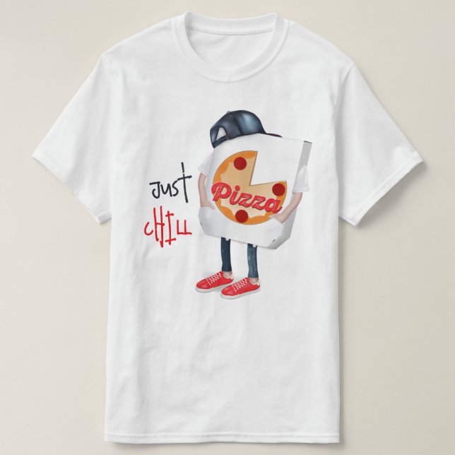 Funny Pizza Delivery T-Shirt (Design Front)