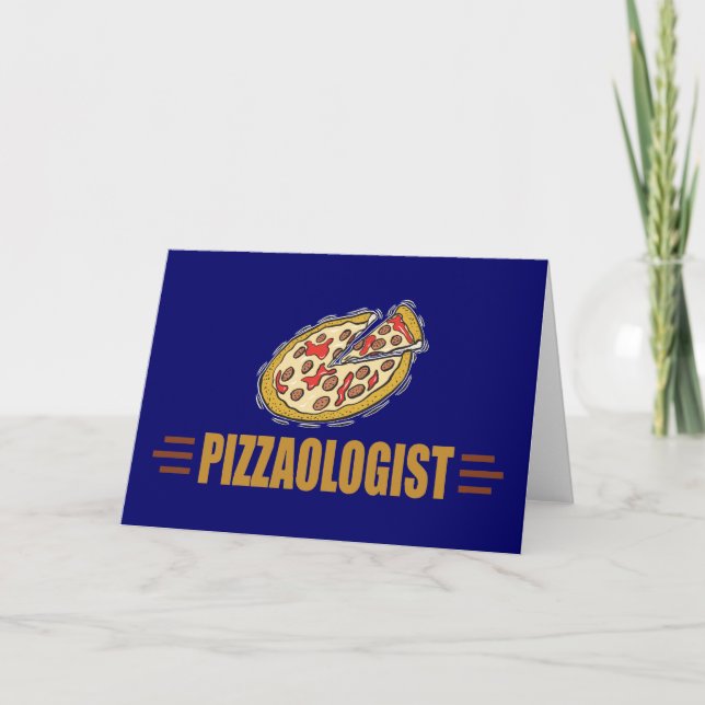 Funny Pizza Holiday Card (Front)