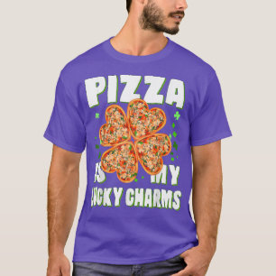 Funny Pizza Is My Lucky Charms, Pizza St Patricks  T-Shirt