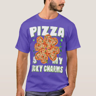 Funny Pizza Is My Lucky Charms, Pizza St Patricks  T-Shirt