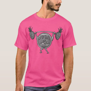 Funny Pizza Lifting Pineapple Barbell Weightlifte T-Shirt