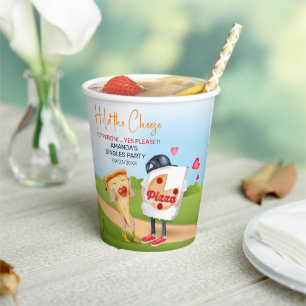 Funny Pizza Love Paper Cups