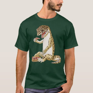 Funny Pizza Lover Reptile Leopard Gecko  T-Shirt