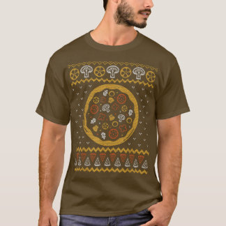 Funny Pizza Lover Ugly Christmas Happy Holiday Fas T-Shirt