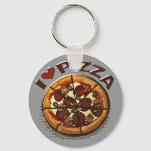 Funny Pizza Lover's Keychain