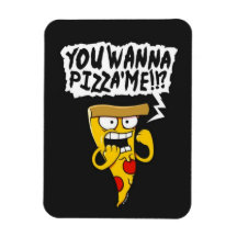 Funny pizza magnet