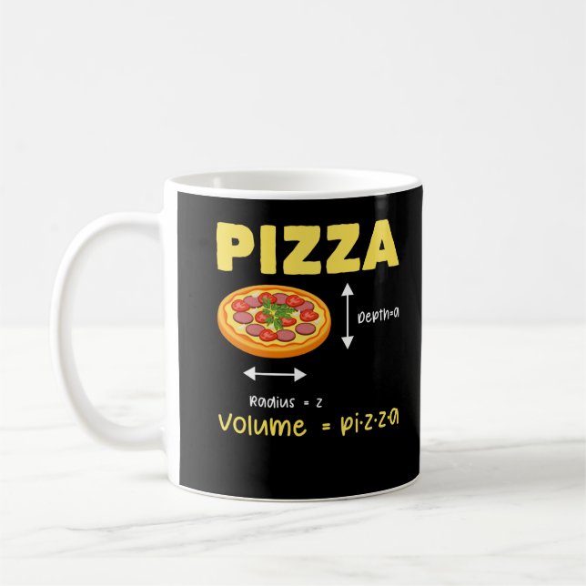 Funny Pizza Math Volume Calculation Food Lover Coffee Mug (Left)