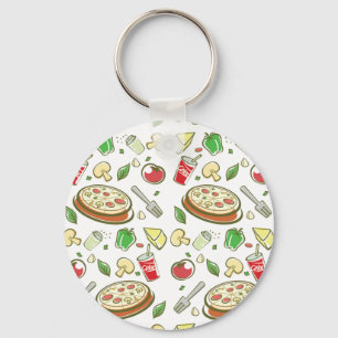 funny pizza pattern vol1 key ring