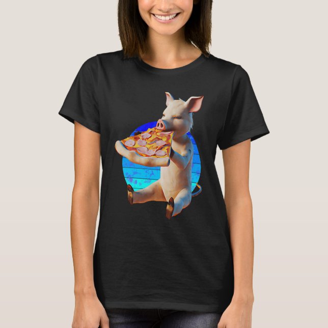 Funny Pizza Pig T-Shirt (Front)