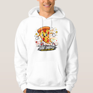 Funny Pizza Side Shuffle Workout Cartoon Mascot Hoodie