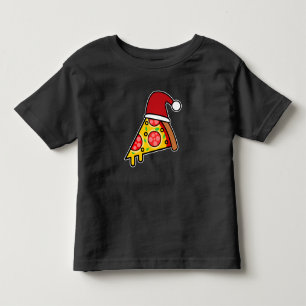 FUNNY PIZZA SLICE SANTA TODDLER T-Shirt