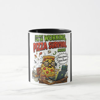 Funny Pizza Survival Mode Coffee Mug | Pizza Lover