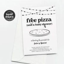 Funny Pizza Theme Couple's Baby Shower Invitation
