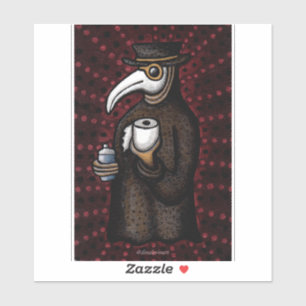 Funny Plague Doctor with Toilet Paper