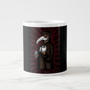 Funny Plague Doctor with Toilet Paper Large Coffee Mug