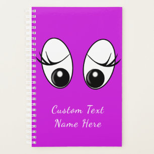 Funny Planner Curious Eyes Custom Text and Colours