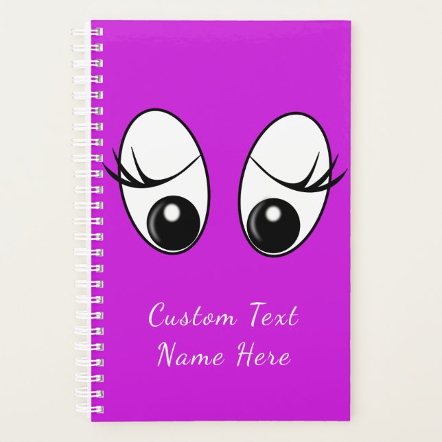 Funny Planner Curious Eyes Custom Text and Colours (Front)