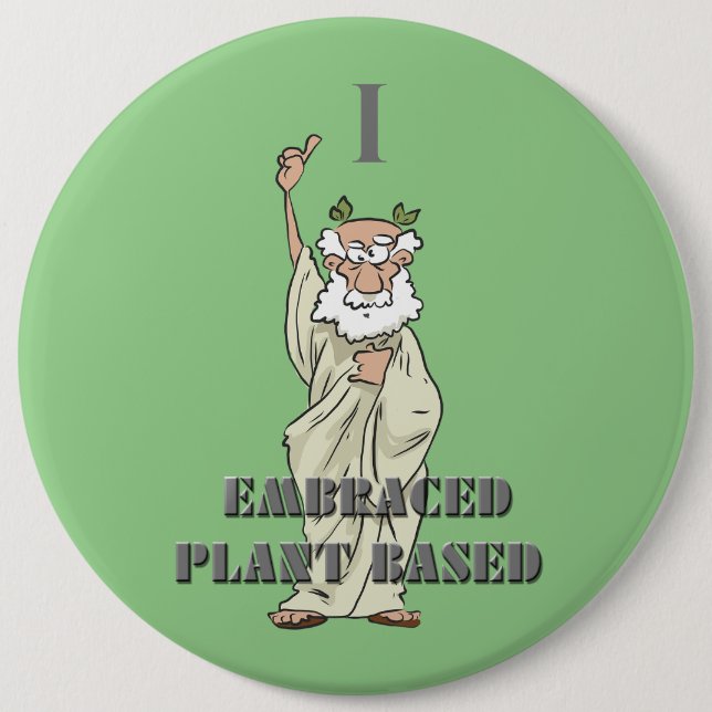 Funny Plant Based Animal Advocate Pin Button (Front)
