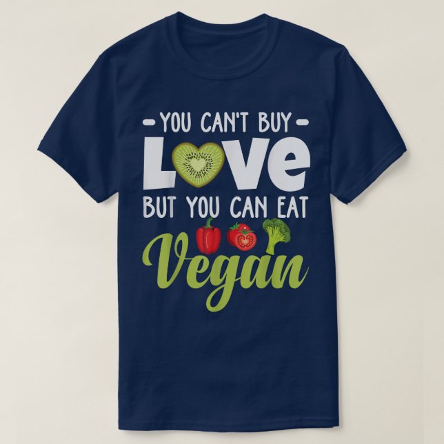 Funny Plant Based Vegetarian Organic Food Veggies  T-Shirt (Design Front)
