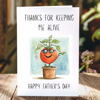 Funny Plant Dad Thanks Pun Father's Day Card