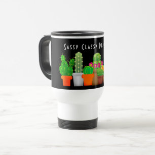 Funny Plant Lady Cactus Succulent Travel Mug