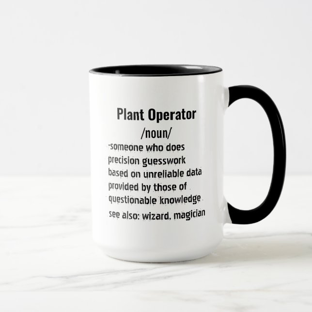 Funny Plant Operator Definition gifts  Mug (Right)