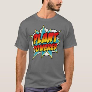 Funny Plant Powered Vegetarian Vegan Superpower Re T-Shirt