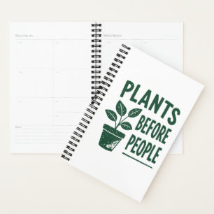 Funny Plants Before People Vintage Ink Stamp Art Planner