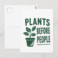Funny Plants Before People Vintage Ink Stamp Art