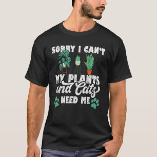 Funny Plants Cats Gardeners Planters Gardening Cat T-Shirt