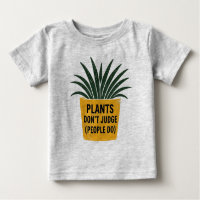 Funny Plants Don't Judge Vintage Ink Stamp Art