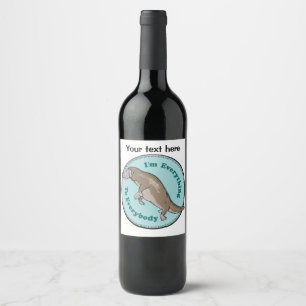 Funny Platypus Wine Label