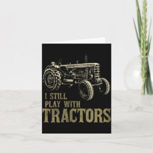 Funny Play With Tractors Funny Farmer Farm Gift Card
