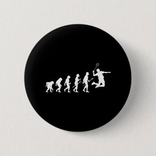 Funny Player Evolution Theory Badminton  6 Cm Round Badge