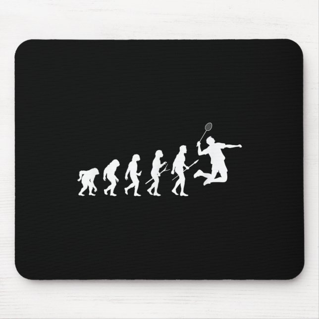 Funny Player Evolution Theory Badminton  Mouse Mat (Front)